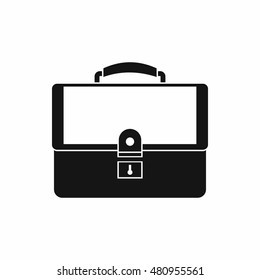 Briefcase icon in simple style on a white background vector illustration