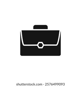 Briefcase icon Simple thin line flat symbol