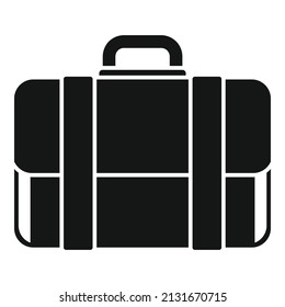 Briefcase icon simple vector. Work bag. Business case