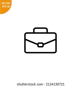 Briefcase icon single simple vector illustration, good for all purposes,  Isolated on white background.