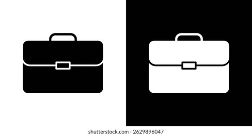 Briefcase icon in solid flat trendy design style.