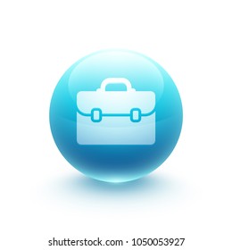 Briefcase icon sphere