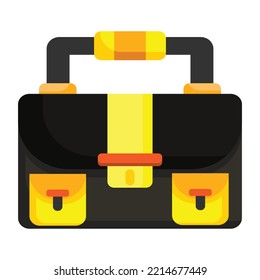 Briefcase icon. Subtable to place on office tools, bag, etc.