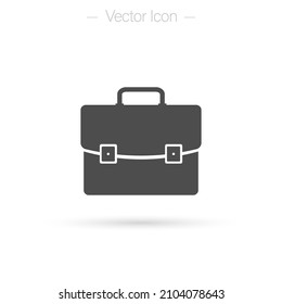 Icono de maletín. Símbolo de maleta. Ilustración vectorial aislada.
