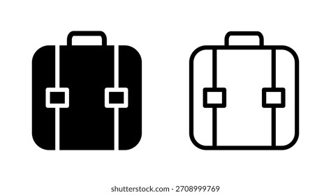 Símbolo de ícone de porta-arquivos para aplicativos e sites. sinal e símbolo de mala. símbolo de bagagem.