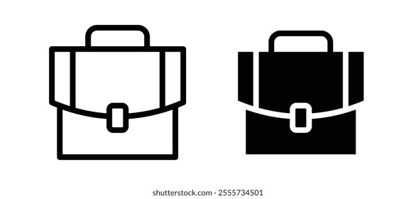 Briefcase icon symbol collection on white background.