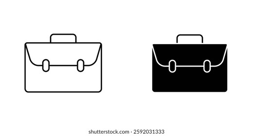 Briefcase icon symbol collection on white background.