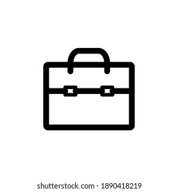 Briefcase icon symbol isolated on white background, suitcase, portfolio symbol vector illustration, editable icon for app graphic and web design