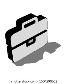 briefcase icon symbol isometric - Vector