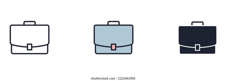 briefcase icon symbol template for graphic and web design collection logo vector illustration