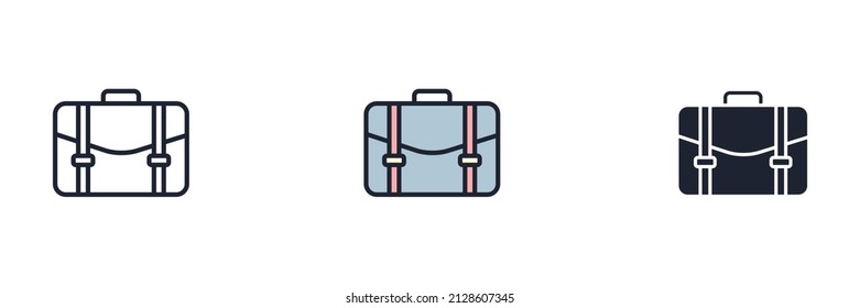 briefcase icon symbol template for graphic and web design collection logo vector illustration
