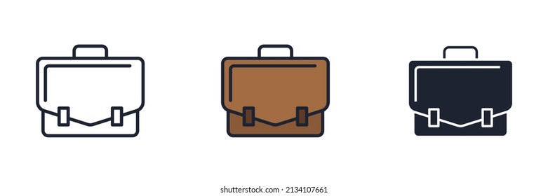 briefcase icon symbol template for graphic and web design collection logo vector illustration