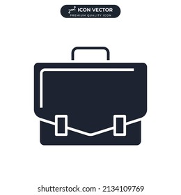 briefcase icon symbol template for graphic and web design collection logo vector illustration