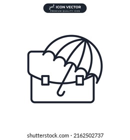 briefcase icon symbol template for graphic and web design collection logo vector illustration