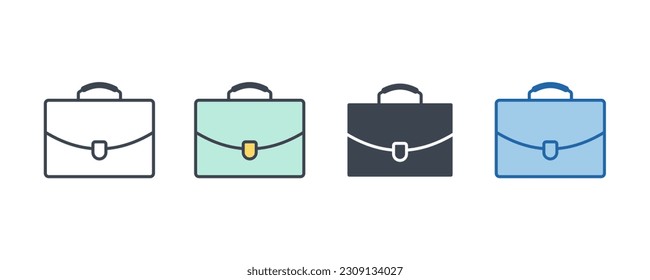 briefcase icon symbol template for graphic and web design collection logo vector illustration
