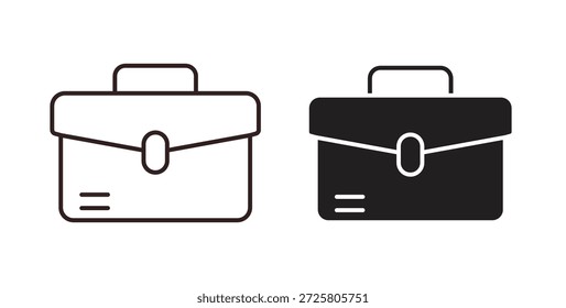Símbolo de icono de maletín. Vector EPS 10. icono de línea y glifo