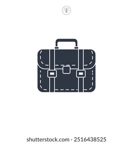 Briefcase icon symbol vector illustration isolated on white background