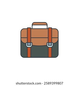 Briefcase icon symbol vector illustration isolated on white background