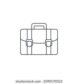 Briefcase icon symbol vector illustration isolated on white background