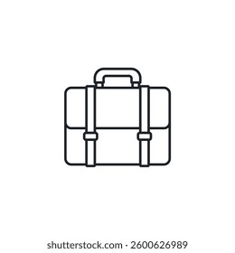 Briefcase icon symbol vector illustration isolated on white background
