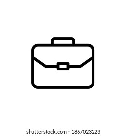 Briefcase icon symbol vector on white background
