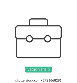Aktenkoffer-Symbol. Dünne Linie Symbol Vektor