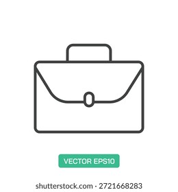 Aktenkoffer-Symbol. Dünne Linie Symbol Vektor