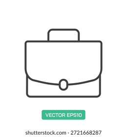 Aktenkoffer-Symbol. Dünne Linie Symbol Vektor