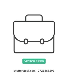 Aktenkoffer-Symbol. Dünne Linie Symbol Vektor