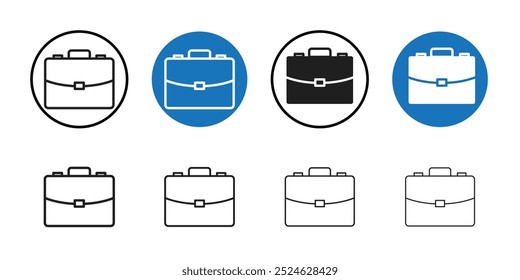 Aktenkoffer-Symbol Kunstsammlung mit dünner Linie