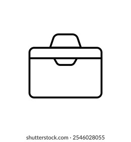 Briefcase icon Thin line art isolated