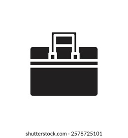 Briefcase icon Thin line art collection
