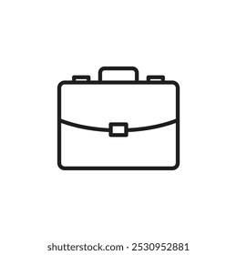 Briefcase icon Thin line flat illustration