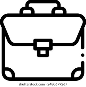 briefcase icon. Thin Linear Style Design Isolated On White Background