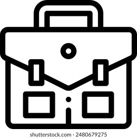 briefcase icon. Thin Linear Style Design Isolated On White Background