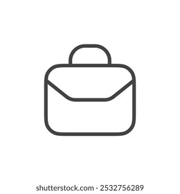 Briefcase icon Thin outline art symbol