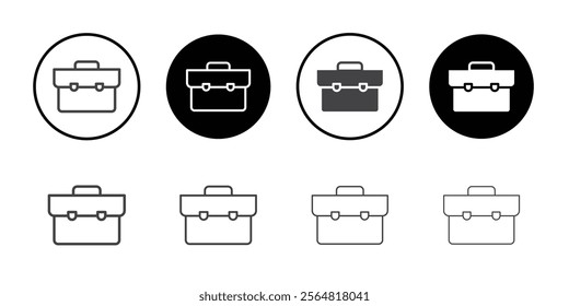 Briefcase icon Thin outline art symbol