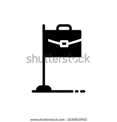 Briefcase Icon at Top of Flag Pole