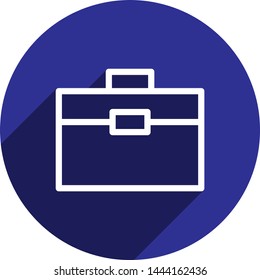 Briefcase icon in trendy flat style. Office, work, business case sign. Diplomat handbag symbol.