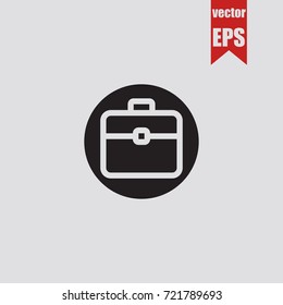 Briefcase icon in trendy isolated on grey background.Vector illustration.