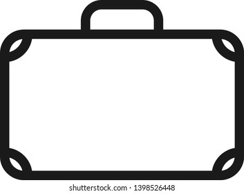 Briefcase icon in trendy line style. Business case, office case. Suitcase symbol. Laptop bag icon illustration.