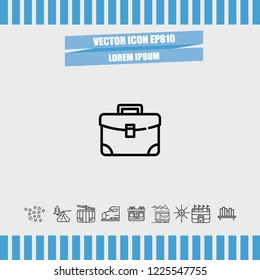 Briefcase icon vector