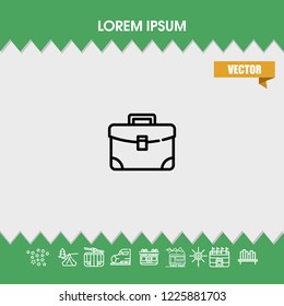 Briefcase icon vector