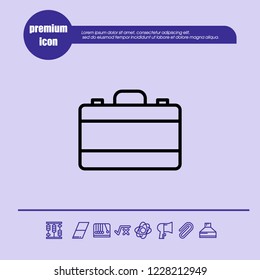 Briefcase icon vector