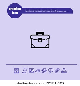 Briefcase icon vector