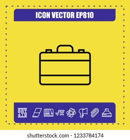 Briefcase icon vector