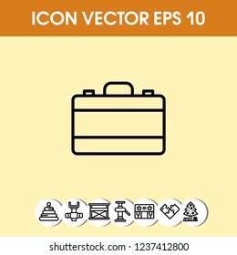 Briefcase icon vector