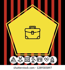 Briefcase icon vector