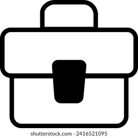 Icono de maletín, maletín. Vector, Bolsa, símbolo de portafolio. Signo de vector plano aislado en fondo transparente. Simple vector para diseño gráfico y web. el estilo de trazo se puede usar para web, mobile , UI.