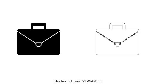 Briefcase icon vector, bag symbol.	